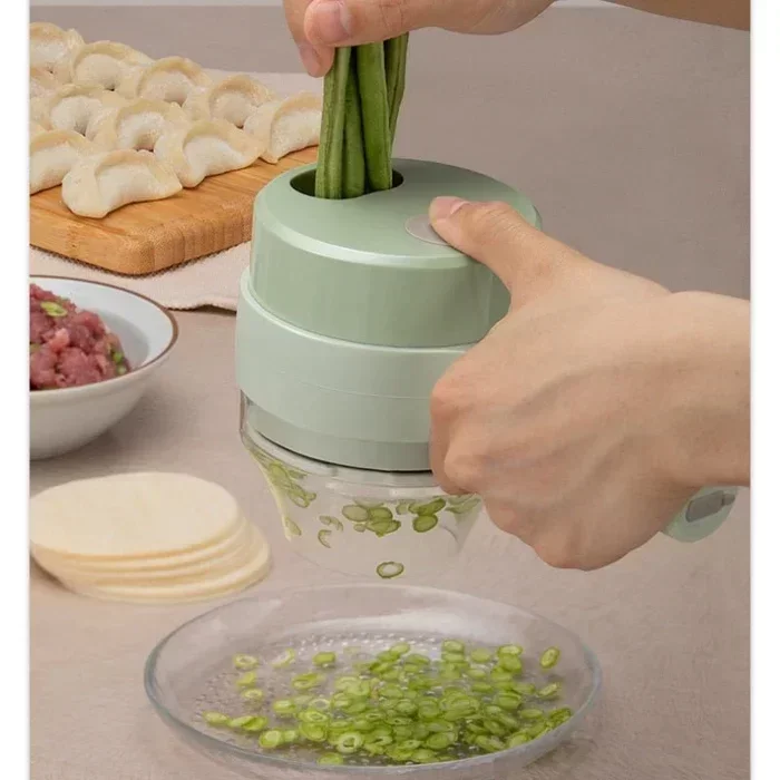Cortador Triturador De Vegetais E Carnes Usb 4 Em 1 Sem Fio - 7