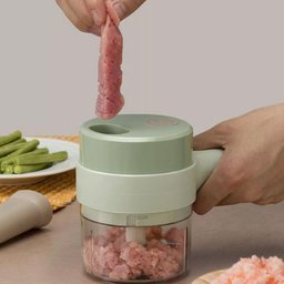 Cortador Triturador De Vegetais E Carnes Usb 4 Em 1 Sem Fio - 2