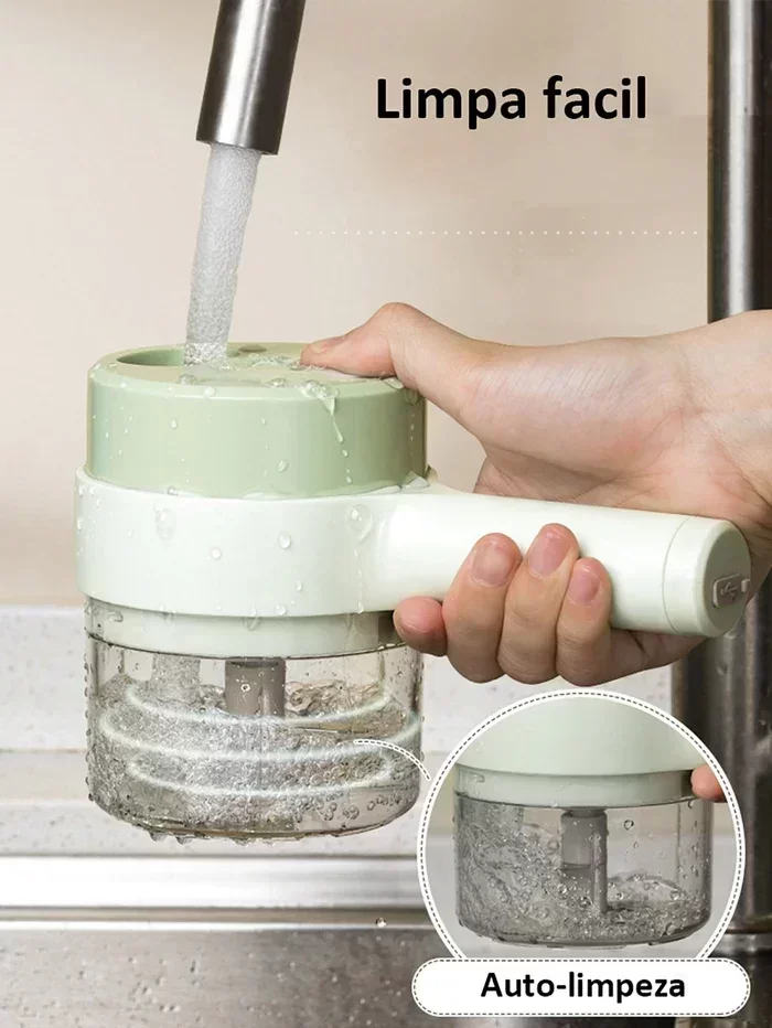 Ver imagem 3 de Cortador Triturador De Vegetais E Carnes Usb 4 Em 1 Sem Fio