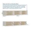 Ver imagem 4 de Rack para TV até 60 Polegadas 157cm Aruá CabeCasa MadeiraOriginals