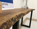 Ver imagem 3 de Aparador de Tronco com Pés de Ferro em U Made Wood:Comp200XAlt80XLarg40/Marrom