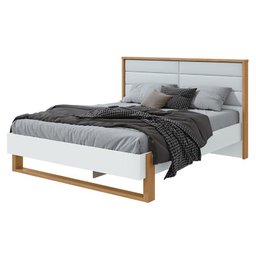 Cama Queen Freetown 160 Branco Amêndoa Clean - Lopas - 2