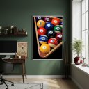 Ver imagem 1 de Quadro Decorativo Foto Bolas de Sinuca-70x50cm Mold Branca