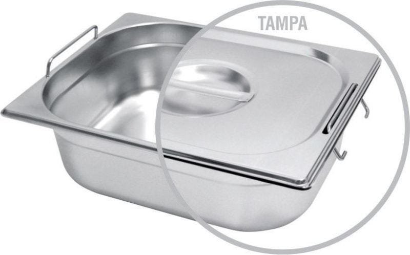Cuba GN Inox 1/2 150mm Com Alça - GP INOX - 2
