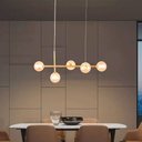 Ver imagem 3 de Lustre Pendente Teto 75cm Lâmpada G9 Lumier Bivolt Dourado Lumier