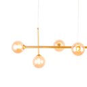 Ver imagem 2 de Lustre Pendente Teto 75cm Lâmpada G9 Lumier Bivolt Dourado Lumier