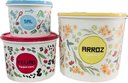 Ver imagem 1 de Tupperware Kit 3 Peças Porta Mantimentos Floral Porta Arroz Feijão e Sal