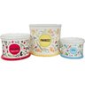 Tupperware Kit 3 Peças Porta Mantimentos Floral Porta Arroz Feijão e Sal - 3