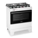 Ver imagem 1 de Fogão a Gás 5 Bocas Automático Ideal Top Branco Mesa Inox T5iab - Esmaltec