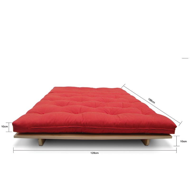 Sofá-cama Futon Slim S 02 Lugares Cor Vermelho Tomate FUTON BRASIL - 3