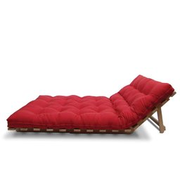 Sofá-cama Futon Slim S 02 Lugares Cor Vermelho Tomate FUTON BRASIL - 2