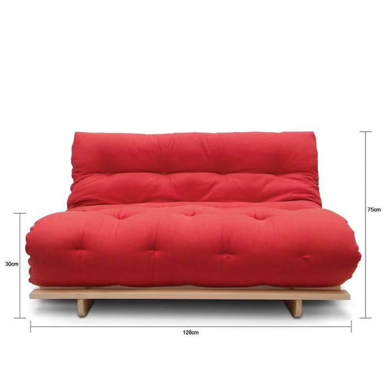 Sofá-cama Futon Slim S 02 Lugares Cor Vermelho Tomate FUTON BRASIL - 4