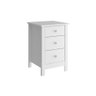 Mesa de Cabeceira Ditália 3 Gavetas DM-113 Branco - 1