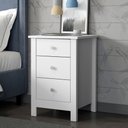 Ver imagem 1 de Mesa de Cabeceira Ditália 3 Gavetas DM-113 Branco