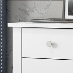 Mesa de Cabeceira Ditália 3 Gavetas DM-113 Branco - 10