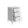 Mesa de Cabeceira Ditália 3 Gavetas DM-113 Branco - 6