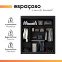 Ver imagem 7 de Guarda Roupas Casal com Espelho 3 Portas de Correr 4 Gavetas Duda