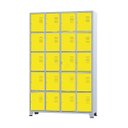 Ver imagem 1 de Armário Roupeiro De Aço Para Vestiário 20 Portas Locker Amarelo