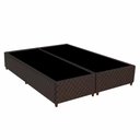 Ver imagem 1 de Base Para Cama Box Casal Queen Size Bipartido 158cm Poliéster Bordado New York Marrom - Gazin