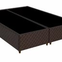 Ver imagem 3 de Base Para Cama Box Casal Queen Size Bipartido 158cm Poliéster Bordado New York Marrom - Gazin