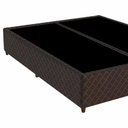 Ver imagem 4 de Base Para Cama Box Casal Queen Size Bipartido 158cm Poliéster Bordado New York Marrom - Gazin