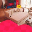 Ver mais imagens de Sofá Cama Hali 1,50m Xpand Tech Tecido Bouclê Bege Claro Cama Inbox