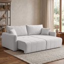 Ver imagem 3 de Sofá 3 Lugares Retrátil Reclinável 210cm Bering F04 Linho Impermeável Cinza Claro - Lyam Decor