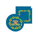 Ver imagem 1 de Kit Sousplat + Guardanapo São João Azul Nsw 2 Peças com Base