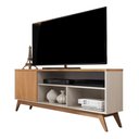 Ver imagem 1 de Rack de TV 50" 55" Retro para Apartamento Pequeno Malbec Wood Anto:OffWhite/Nature