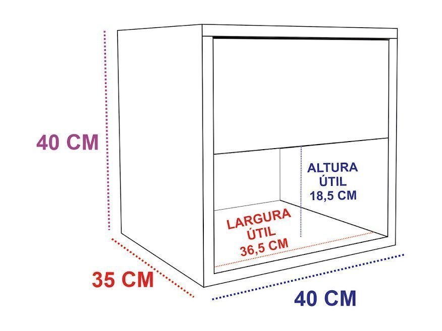 Mesa De Cabeceira Nicho De Mdf Gaveta Secreta Fundo Falso - 5
