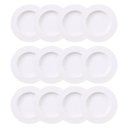 Ver imagem 1 de Kit 12 Pratos Fundos Porcelana Branca 23cm Mesa Posta Buffet