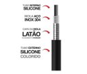 Ver imagem 2 de Tubo Flexível Preto de Silicone com Arejador - 48cm