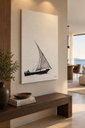 Ver imagem 1 de Quadro Veleiro Minimalista Alta Decoração 60x90