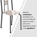 Ver mais imagens de Conjunto Sala de Jantar com 4 Cadeiras Lívia Prata/Arabesco