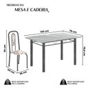Ver imagem 3 de Conjunto Sala de Jantar com 4 Cadeiras Lívia Prata/Arabesco