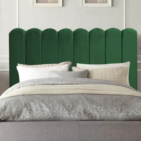 Cabeceira Estofada Alanis 140CM Casal Suede Verde - D A DECOR