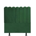 Ver imagem 2 de Cabeceira Estofada Alanis 140CM Casal Suede Verde - D A DECOR