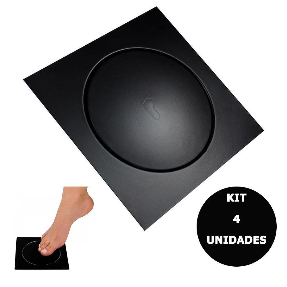 Ralo Click 10x10 Inteligente Inox Kit 4 Unidades Lavabo Banheiro Casa - 2