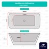 Banheira de Imersão Freestanding Acrílico Modelo Santorini Tubrax - Nab0001 - 5