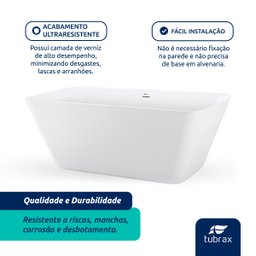 Banheira de Imersão Freestanding Acrílico Modelo Santorini Tubrax - Nab0001 - 4