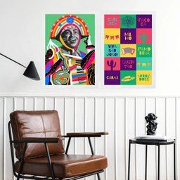 Kit 2 Quadros Decorativos Festa Junina - Arraiá 33x24cm - com Vidro:moldura Branca - 1