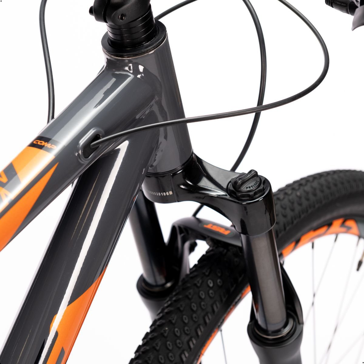 Bicicleta Mtb Sense Fun Comp 2023 Freio Hidráulico 2x8 Vel.:Cinza Grafite Laranja/19/Unissex - 3