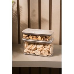 Pote Retangular Hermético Modo 1,3l Cor Light Gray Coza - 2