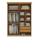 Ver imagem 3 de Roupeiro Solteiro London MDF 152,2x220cm 2 Gavetas 4 Portas Corda/Freijó LON42