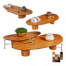 Jogo de Mesa Bean de Centro Organica Duo em Freijo 120x80cm Modelar Art Mesa de Centro - 2