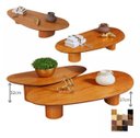 Ver imagem 2 de Jogo de Mesa Bean de Centro Organica Duo em Freijo 120x80cm Modelar Art Mesa de Centro