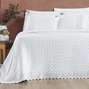 Ver imagem 1 de Cobre Leito Casal Cherry Laise Micropercal 200fios 3pç Branco