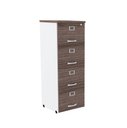 Ver imagem 1 de Armário de Arquivo Oficio PE25 Pandin 45,70 cm (largura) em MDP Cor Walnut e Branco 4 Gavetas
