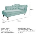 Ver imagem 3 de Kit Diva Recamier Diana 185cm Lado Esquerdo e 01 Poltrona Classic Suede - Doce Sonho Móveis RECAMIER