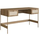 Ver imagem 4 de Estante Livreiro Home Office e Mesa Escrivaninha Industrial Indy A03 Hanover Dourado - Lyam Decor